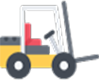 Icon of a forklift representing manual or outdated picking systems