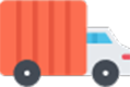 Icon of a delivery truck carrying goods