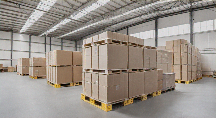 pallets in the warehouse