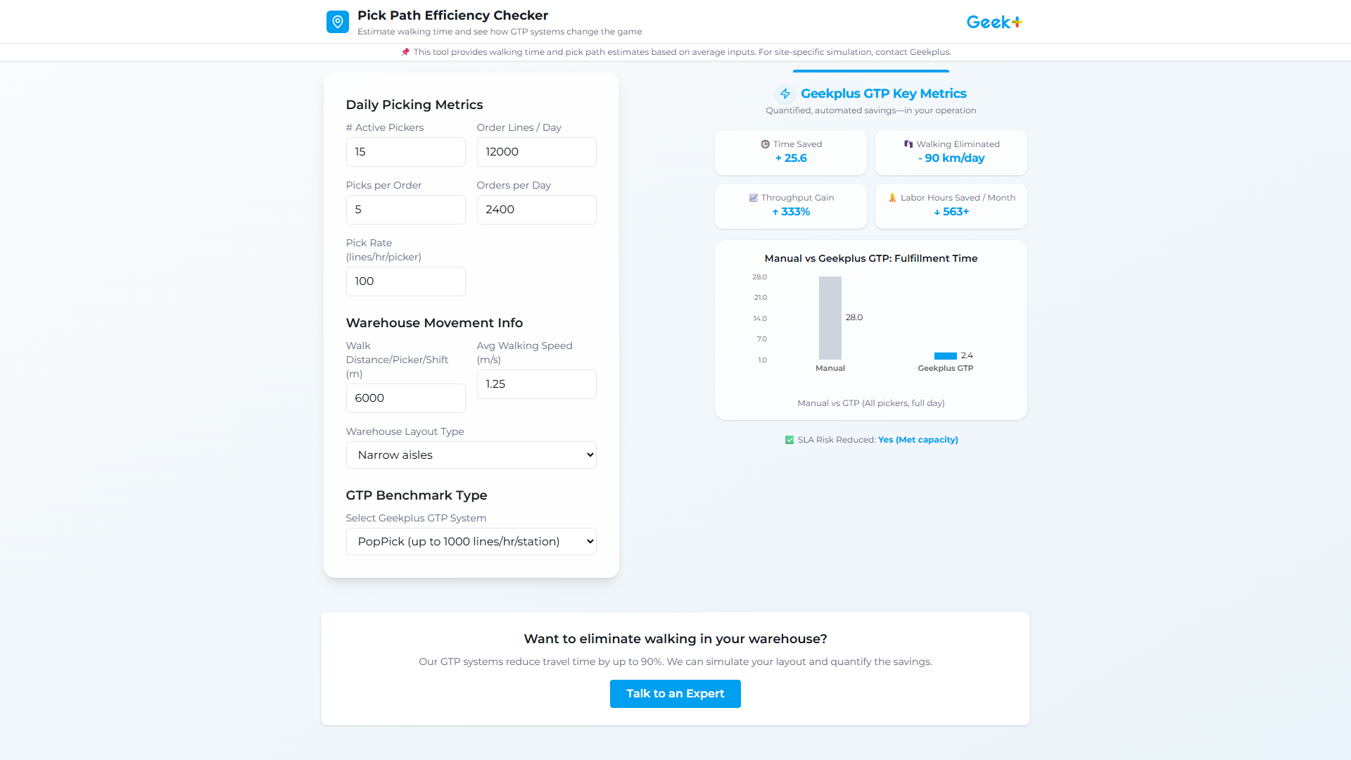 Pick Path Efficiency Checker