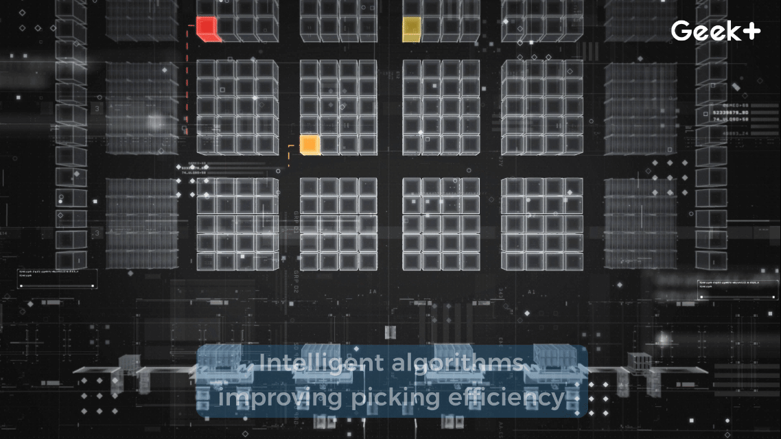 a gif of Geekplus workstation