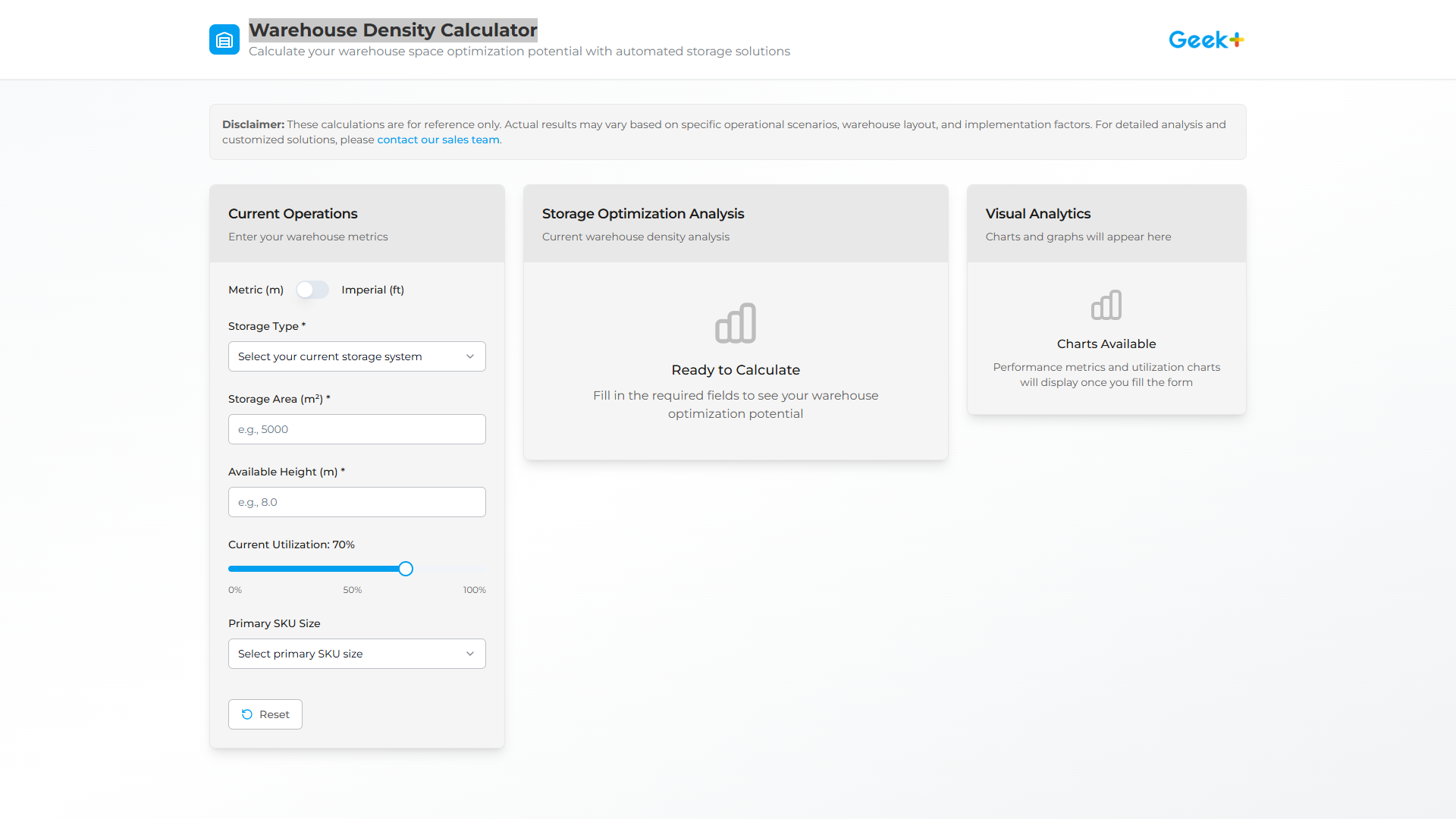 Warehouse Density Calculator