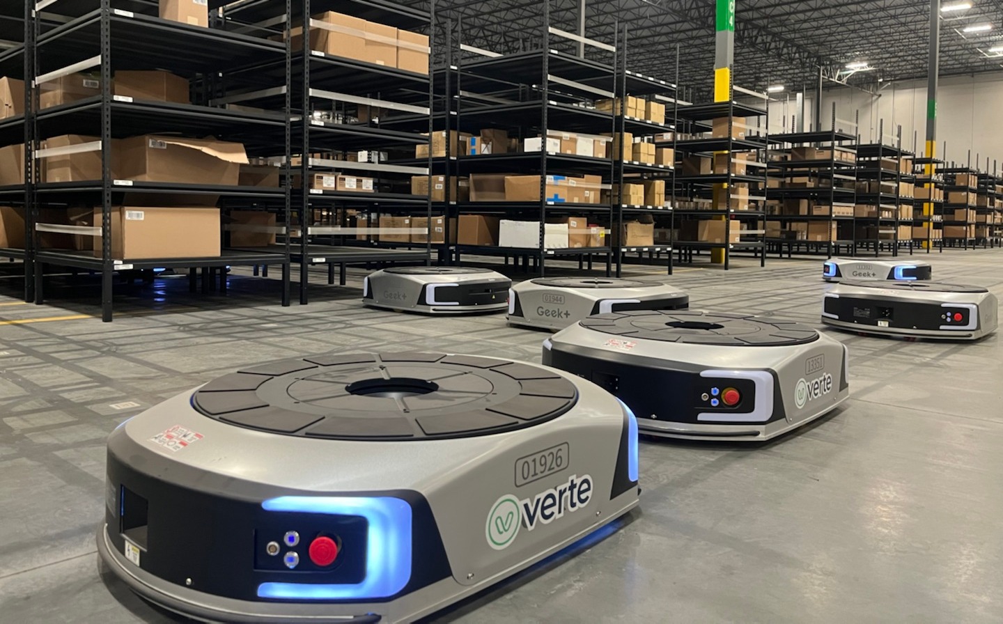 Geek+ solutions improved Verte's warehouse throughput by 4x