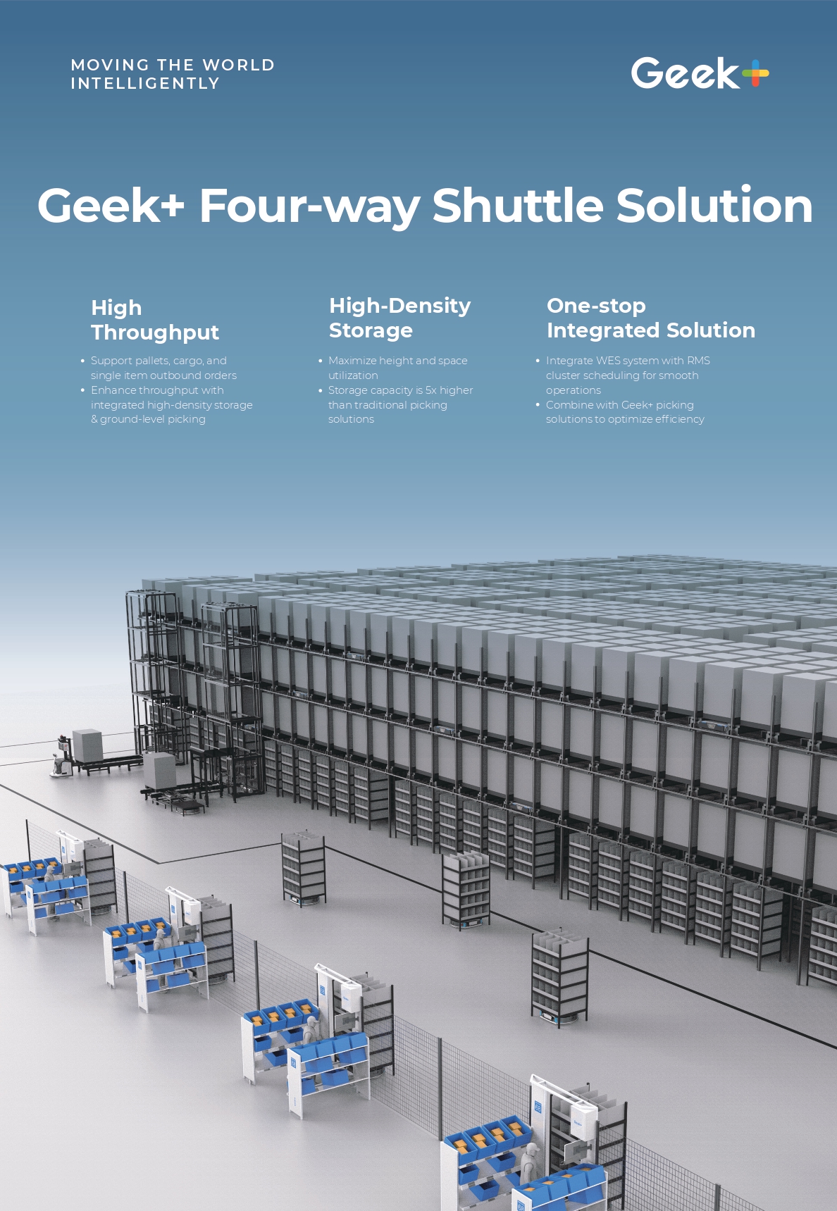 Geek+ Four-way Shuttle Solution