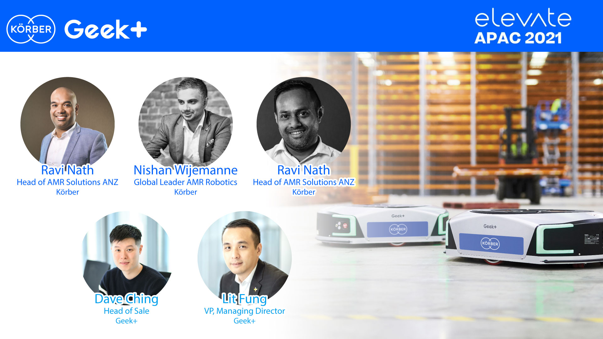 Watch: Geek+ and Körber Supply Chain discuss the future at Elevate APAC 2021